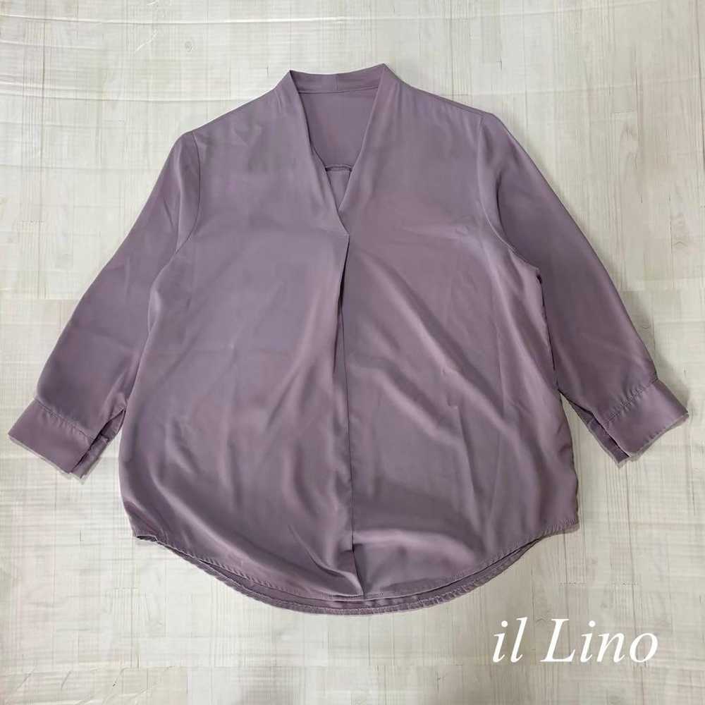 il Lino "34" Light-Colored Skippa Blouse Sleeve B… - image 1