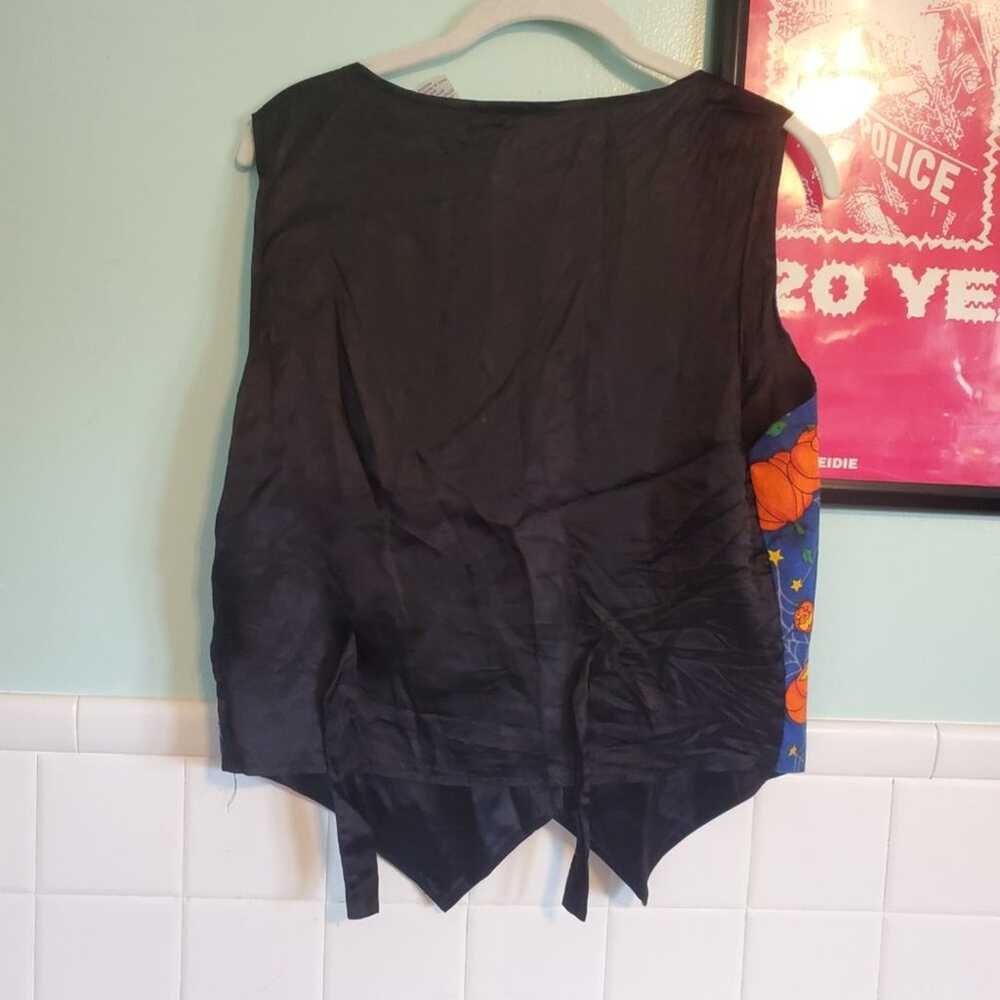 Vintage Pumpkin Jack O Lantern Vest Women's Size … - image 5