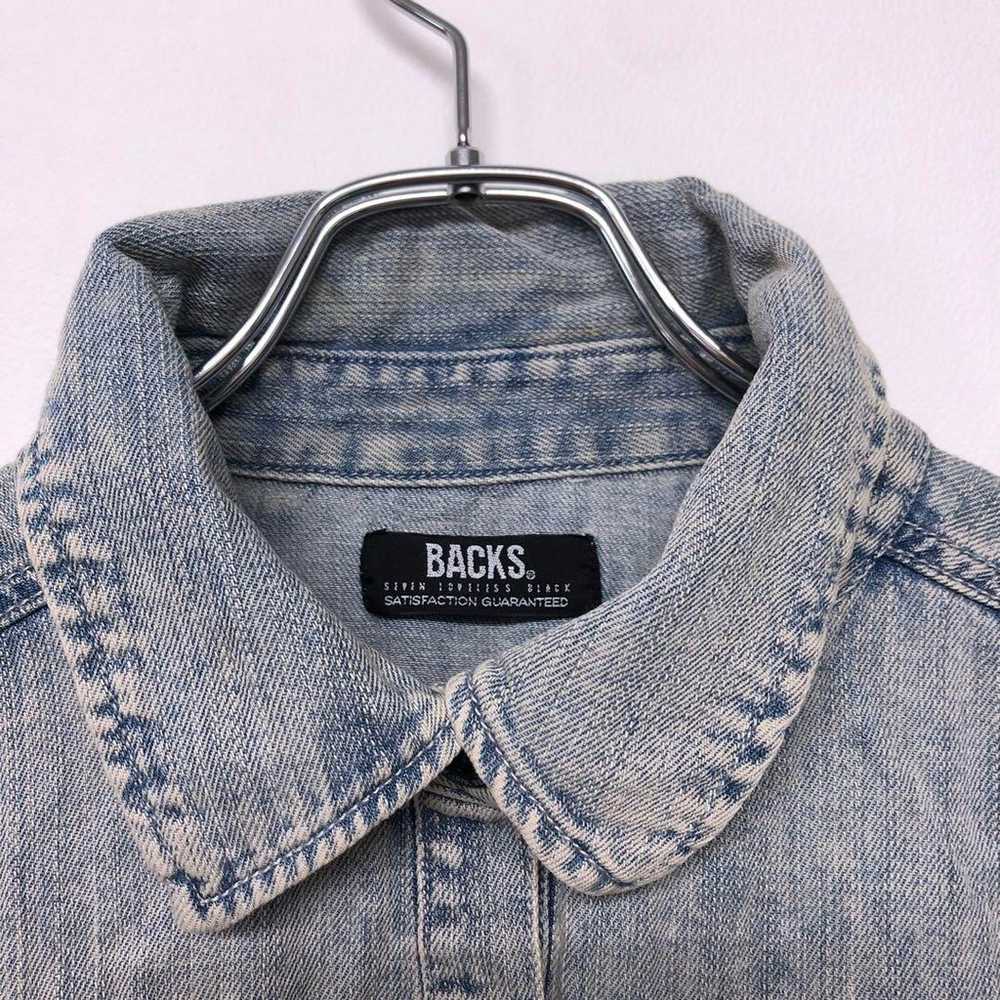 BACKS Heisei Rock Gal Y2K Vintage Long Denim Shir… - image 10