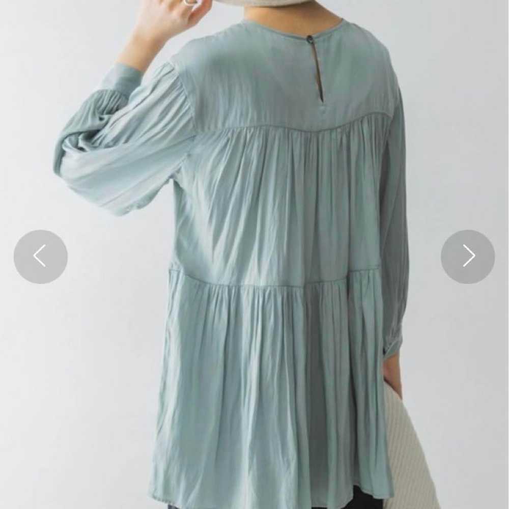 URBAN RESEARCH Vintage Satin Tiered Gather Blouse - image 2