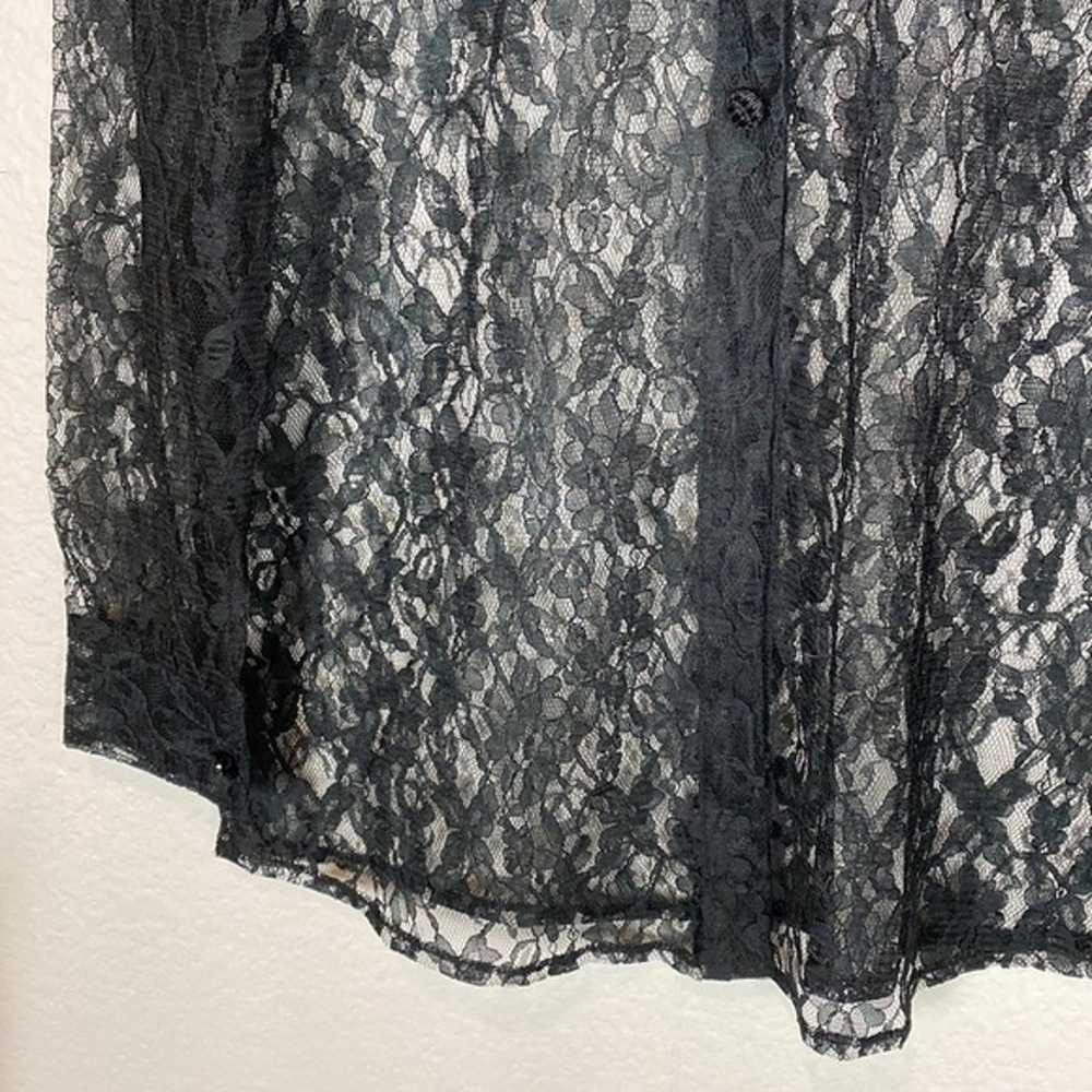 Vintage Black Lace Blouse - image 5