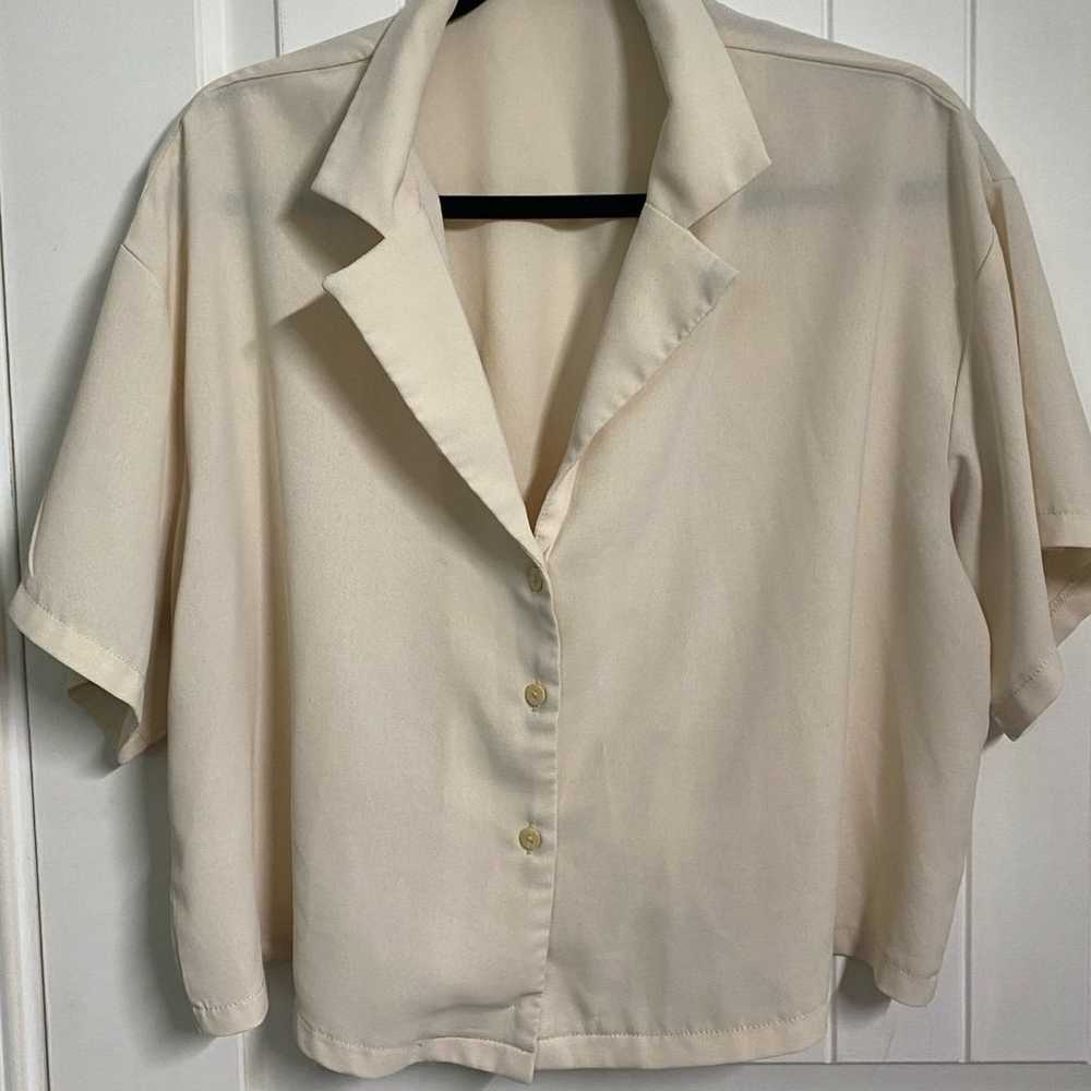 Cream top women size 1XL - image 4