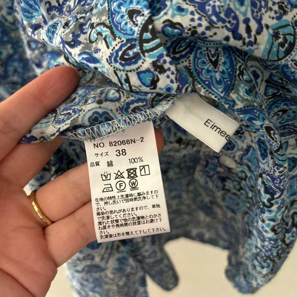 Amy Lowell ★ Print Back Knot Blouse Blue - image 10