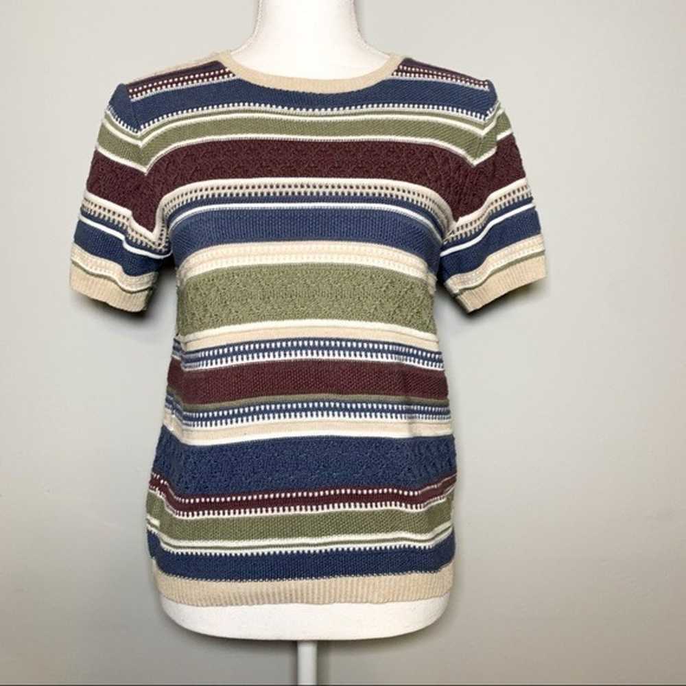 Vintage Alfred Dunner Striped Sweater T-shirt - image 1