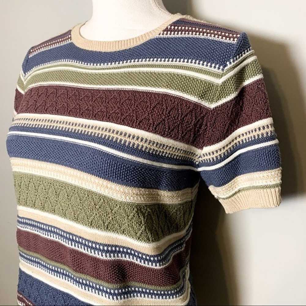 Vintage Alfred Dunner Striped Sweater T-shirt - image 2