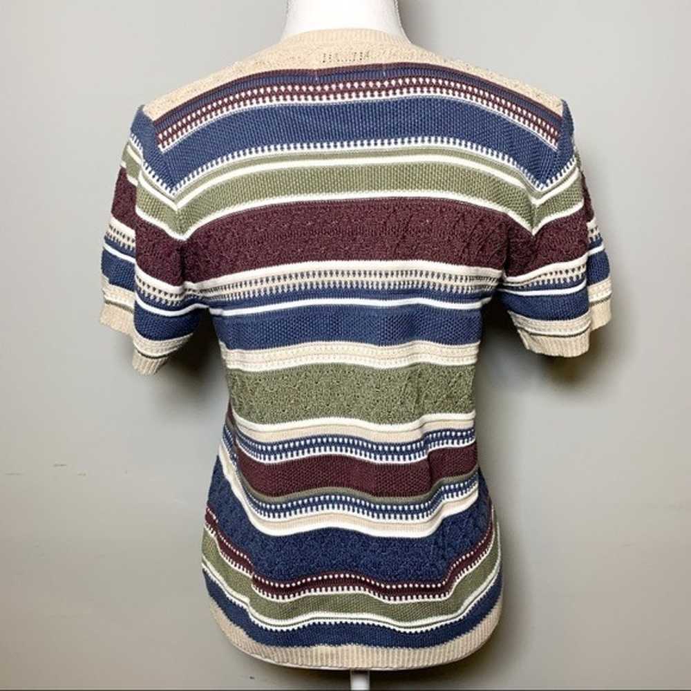 Vintage Alfred Dunner Striped Sweater T-shirt - image 3