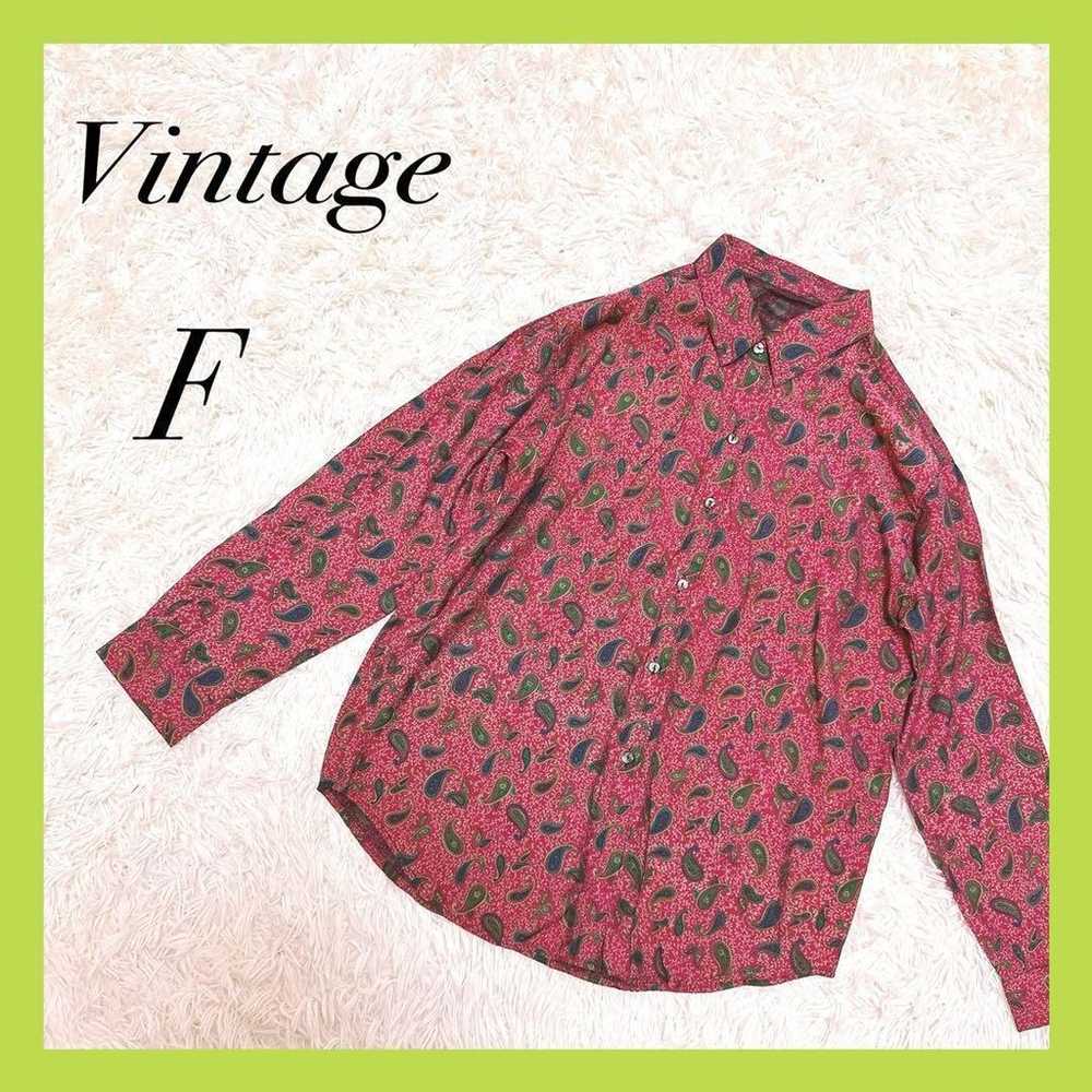 【Vintage】Paisley Long Sleeve Shirt, Showa Retro, … - image 1