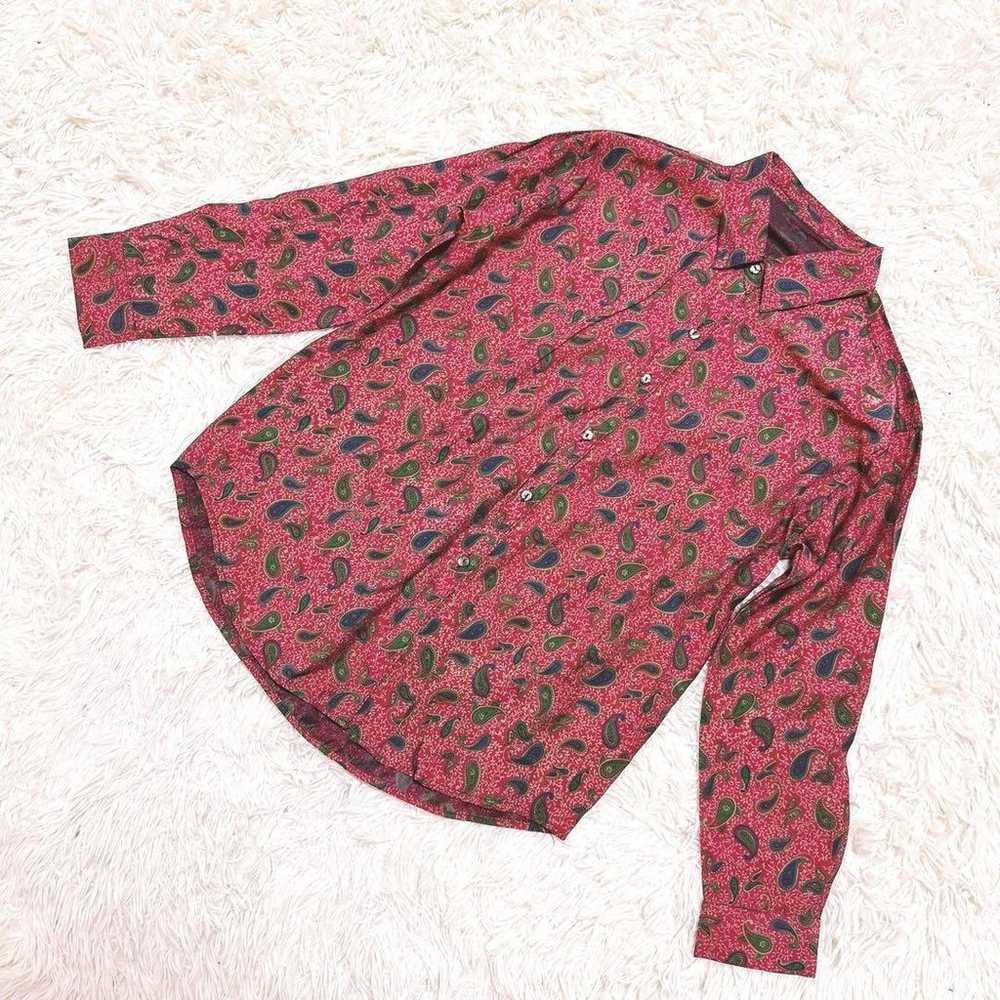 【Vintage】Paisley Long Sleeve Shirt, Showa Retro, … - image 2