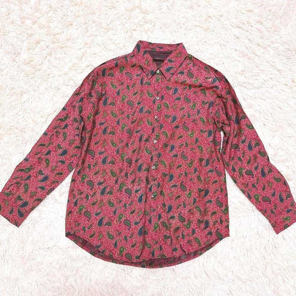 【Vintage】Paisley Long Sleeve Shirt, Showa Retro, … - image 3