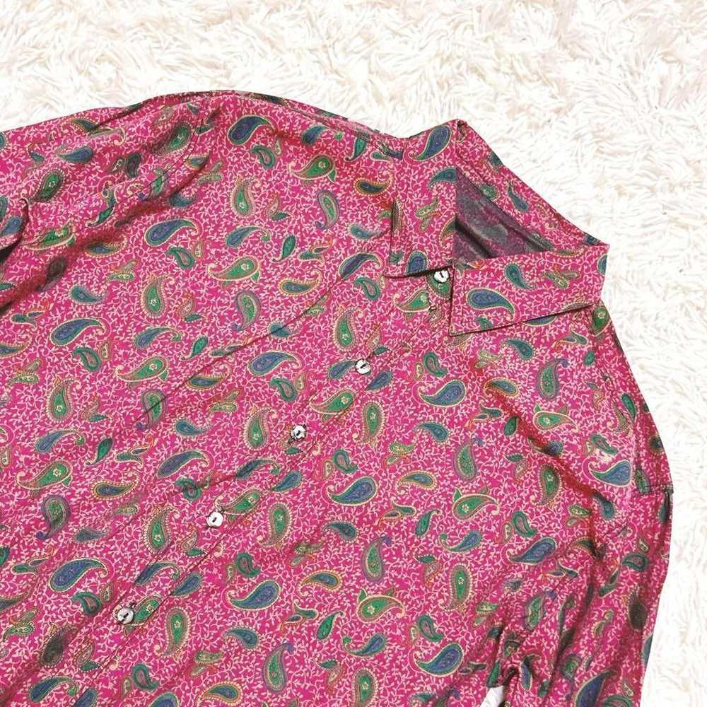 【Vintage】Paisley Long Sleeve Shirt, Showa Retro, … - image 4