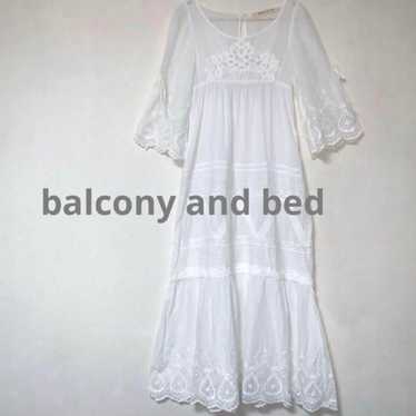 balcony and bed Long One Piece White Casual