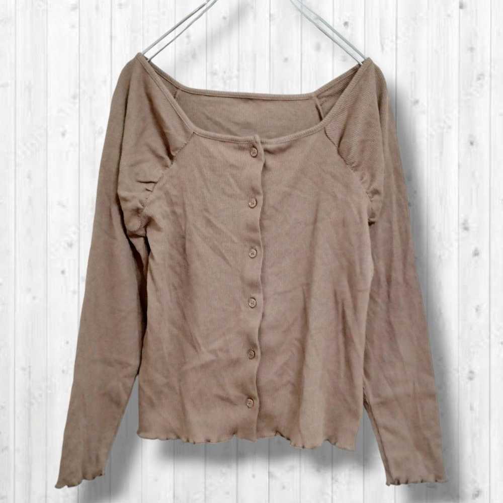 270854 Retro Girl☆Top Square Neck Front Open 100%… - image 11