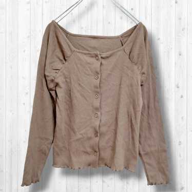 270854 Retro Girl☆Top Square Neck Front Open 100%… - image 1