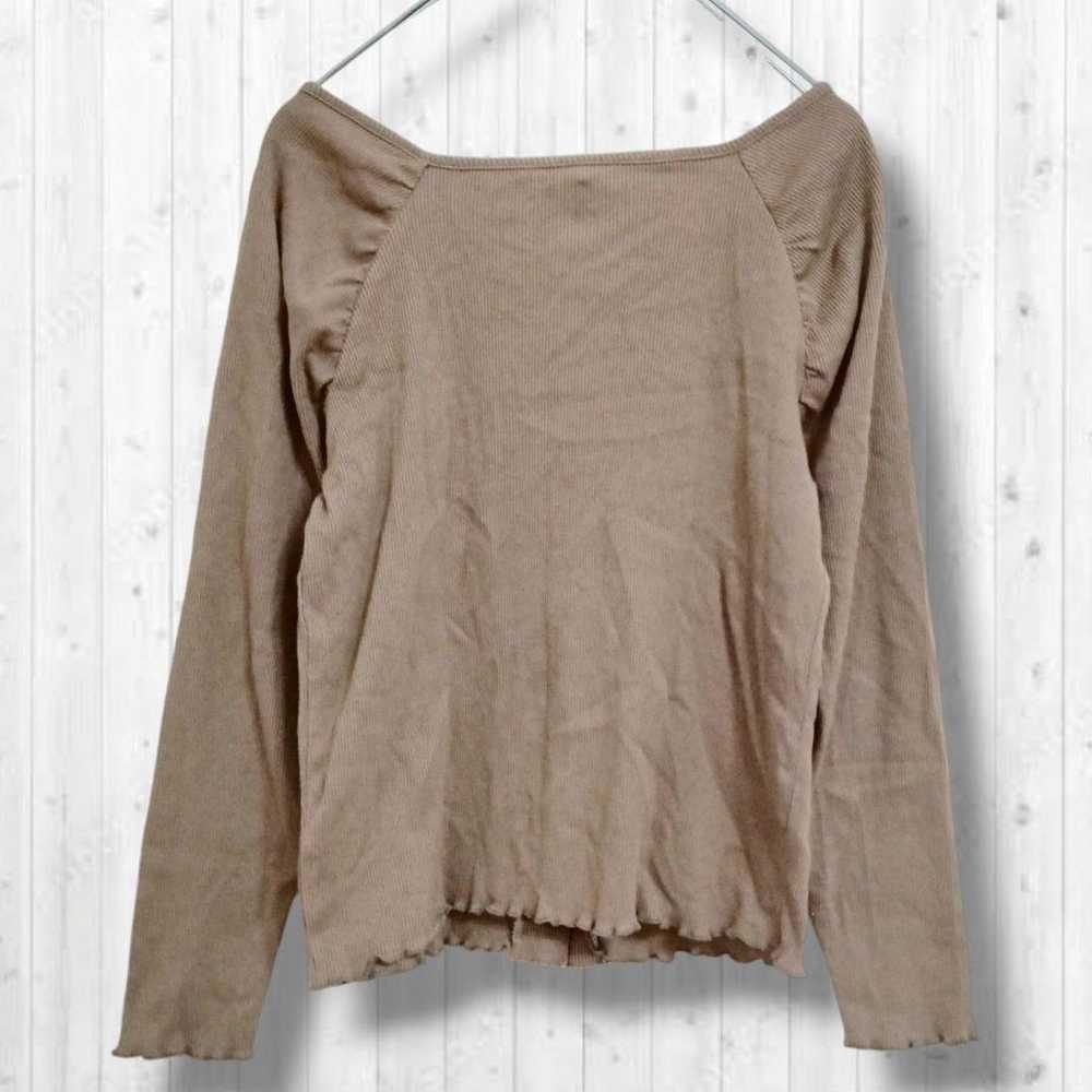 270854 Retro Girl☆Top Square Neck Front Open 100%… - image 2