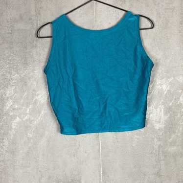 Vintage teal spandex crop tank - image 1