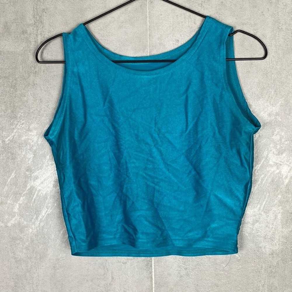 Vintage teal spandex crop tank - image 5