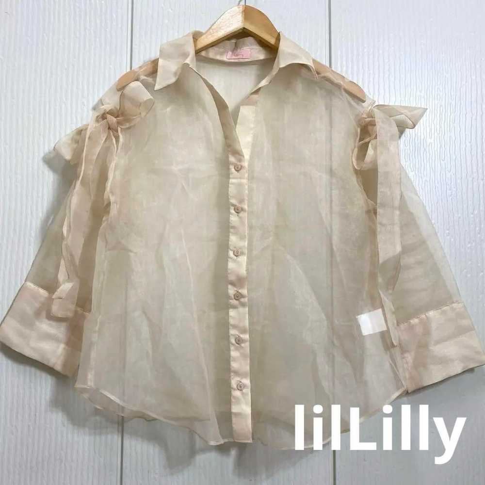 Brand new LilLilly organza ribbon shirt. - image 1