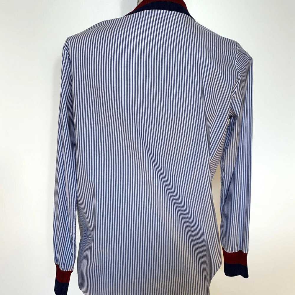 Kule Blue Striped Mock Neck Top Size X Small - image 5