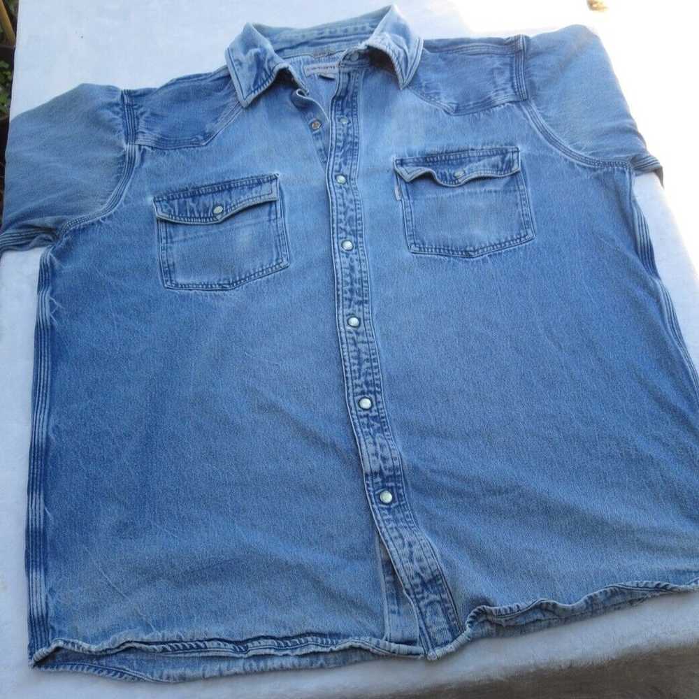 Vintage Denim WorkWear Carhartt Pearl Snap Long S… - image 11