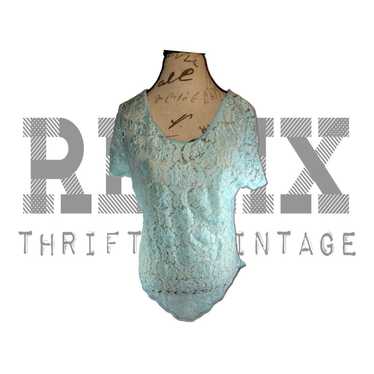 CASTLE HARBOR Vintage Cyan Lace Sleepwear Bodysuit