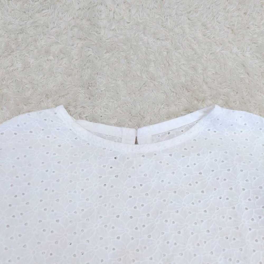 《Women's》Eyelet Lace Top Half Sleeve White Blouse - image 6