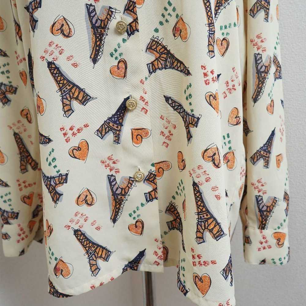 Blouse with all-over heart print, illustrated in … - image 9