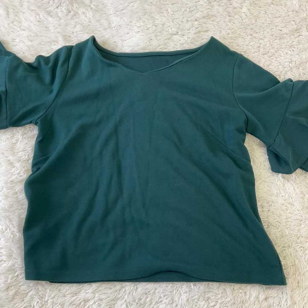 VIS Blouse Shirt F Green Stylish C1332 - image 11