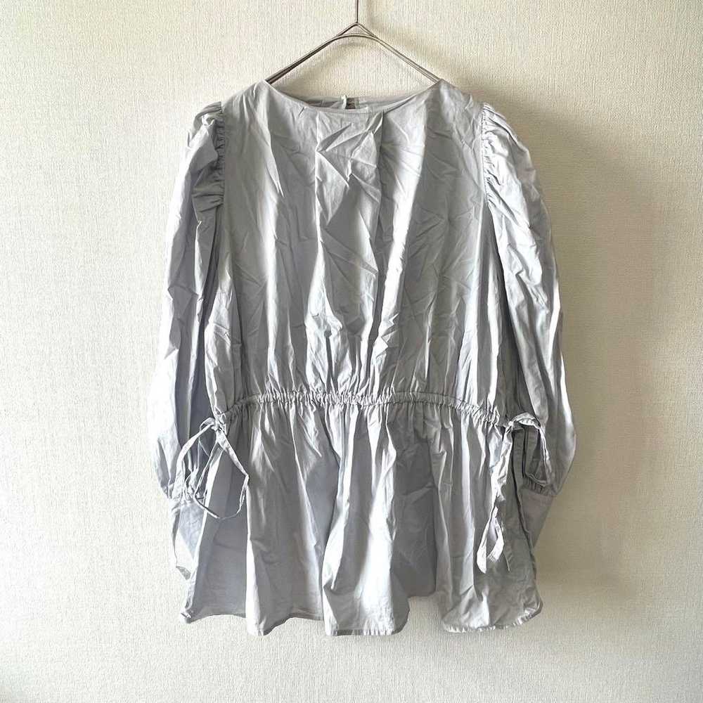 【Remu】Blouse Tunic 100% Cotton Gray M a4572 - image 1