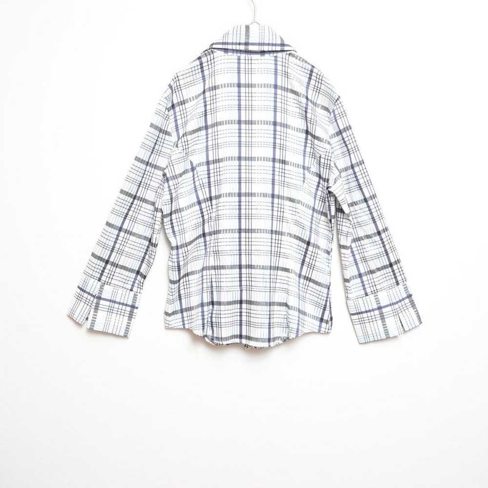 Blouse with checkered pattern, frills, long sleev… - image 12