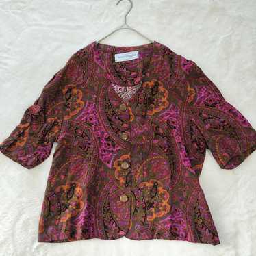 Norton McNaughton vintage blouse retro paisley