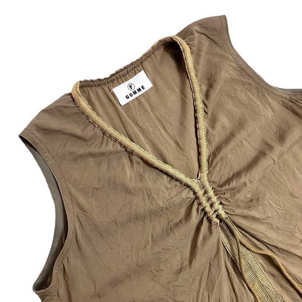 00s GOMME Rayon Sleeveless Blouse Boho Chic Made … - image 2