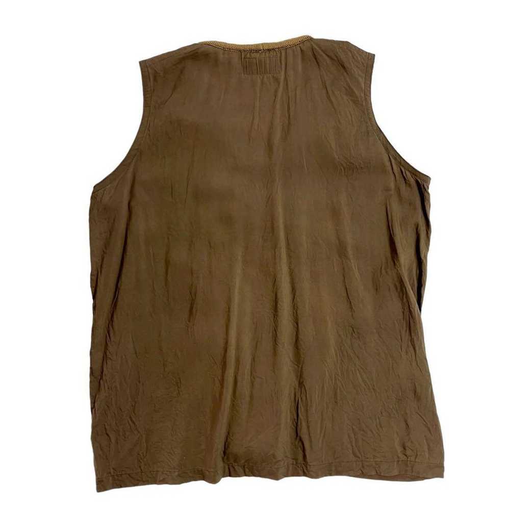 00s GOMME Rayon Sleeveless Blouse Boho Chic Made … - image 4