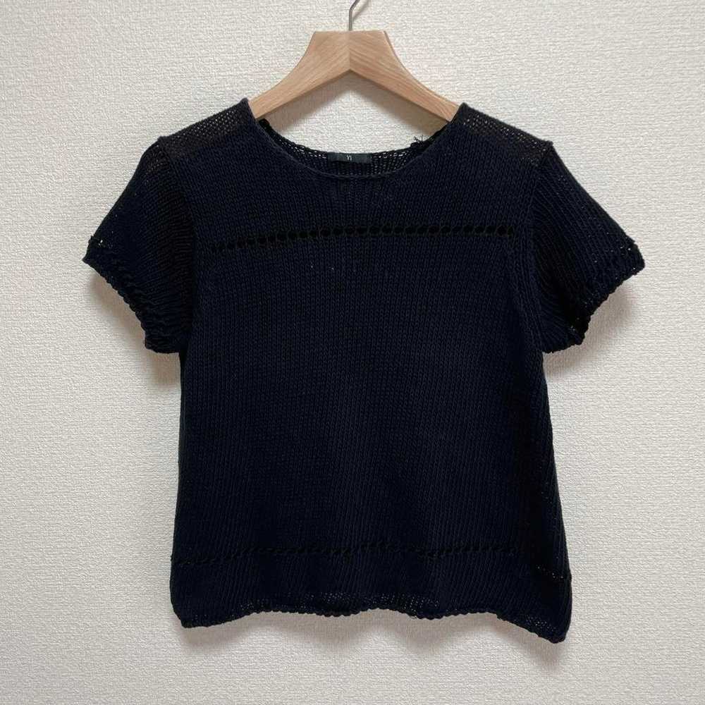 Y's Wise Short-Sleeve Cotton Knit Crochet - image 1