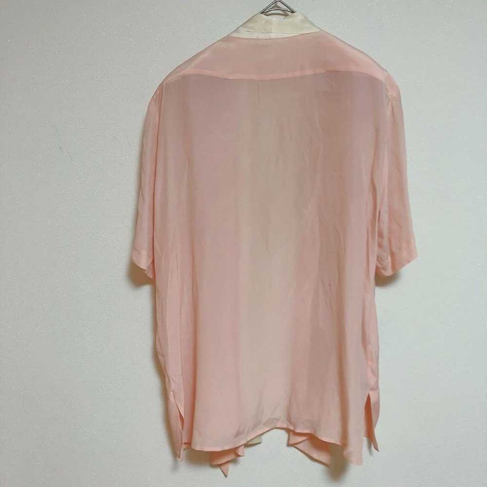 FORMA Italian-made pink bow-tie blouse with sheer… - image 11