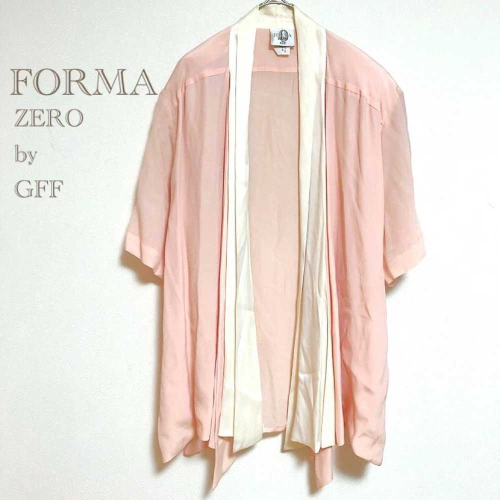 FORMA Italian-made pink bow-tie blouse with sheer… - image 1