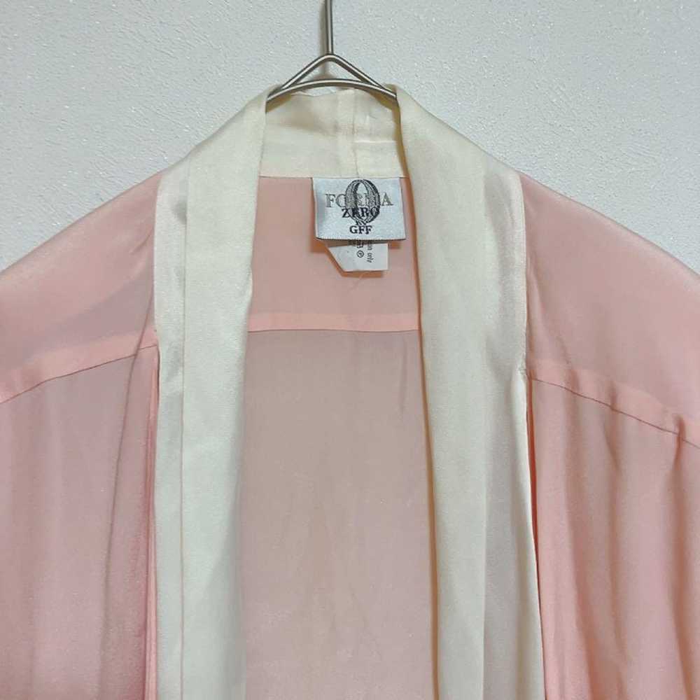 FORMA Italian-made pink bow-tie blouse with sheer… - image 4