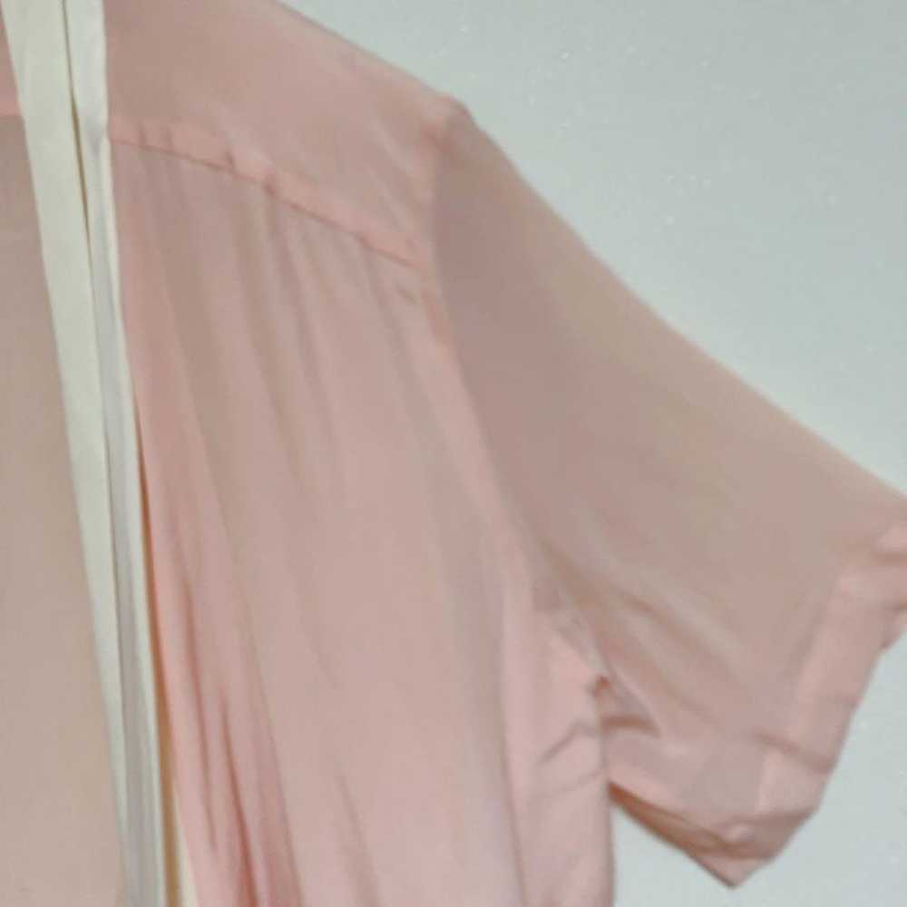 FORMA Italian-made pink bow-tie blouse with sheer… - image 6