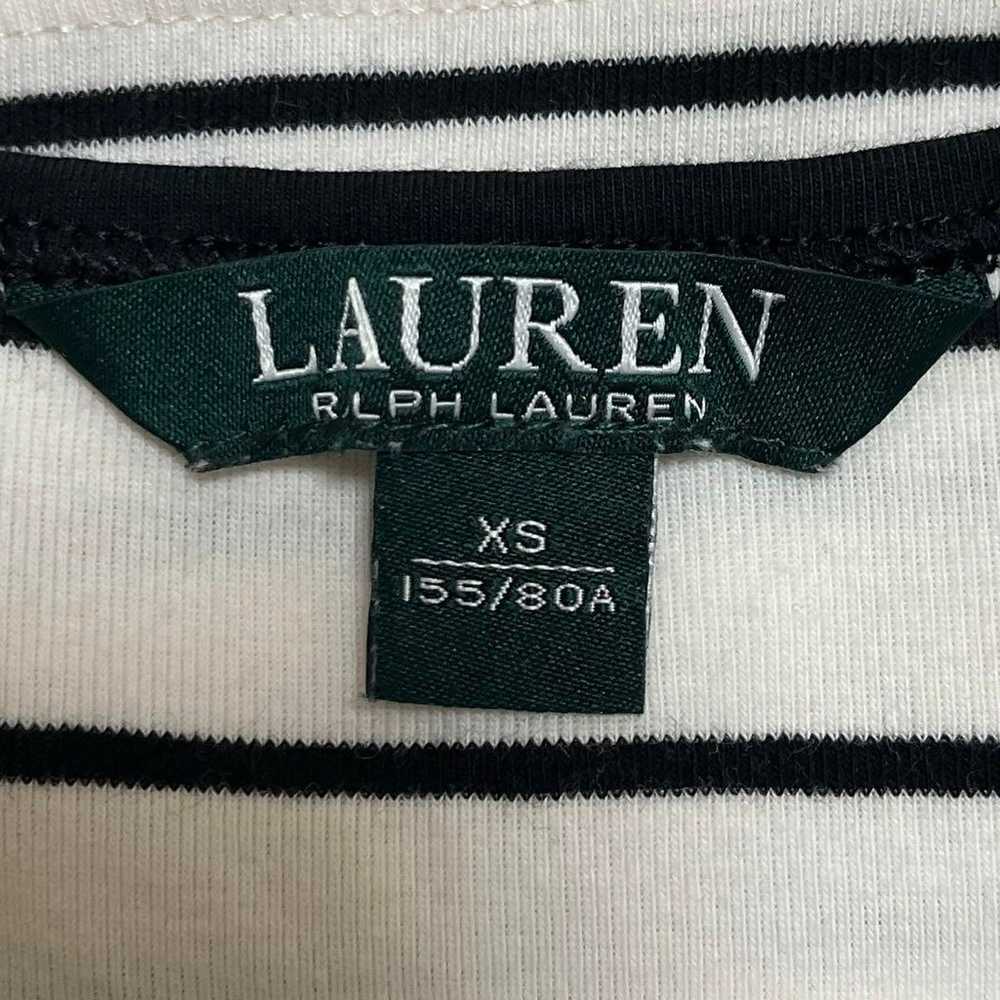 RALPH LAUREN Boatneck Border Cut-Sleeve Shirt XS - image 7