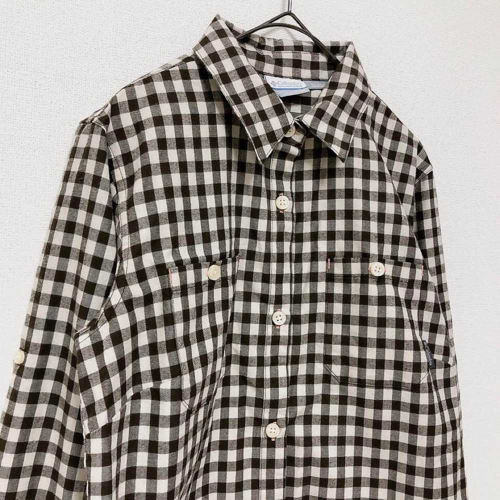 Columbia long-sleeve checkered shirt M bicolor - image 3