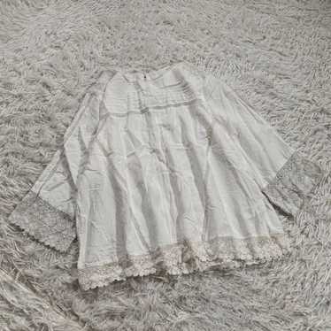 Sponting&Style (F) Cotton Floral Lace Blouse Shirt - image 1