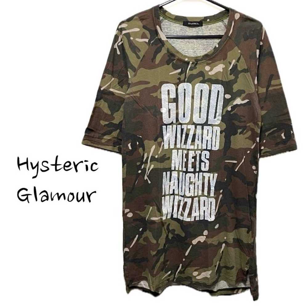 HYSTERIC GLAMOUR logo print camo short sleeve t-s… - image 1