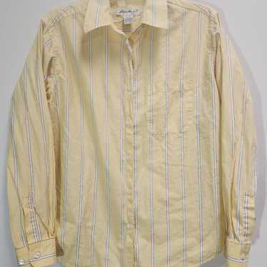 Vintage Eddie Bauer Yellow and White and Black St… - image 1