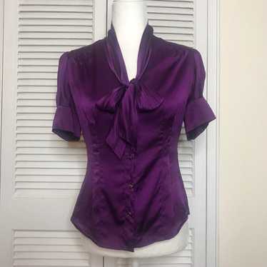 Banana Republic 100% silk purple blouse