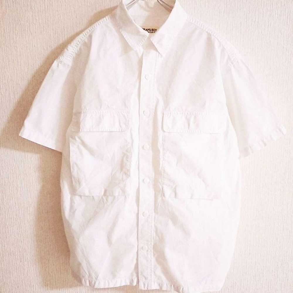 D221651 BEAMS BOY Double Flap Pocket Shirt White - image 2