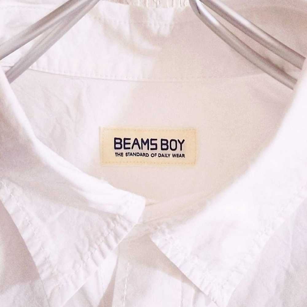 D221651 BEAMS BOY Double Flap Pocket Shirt White - image 5