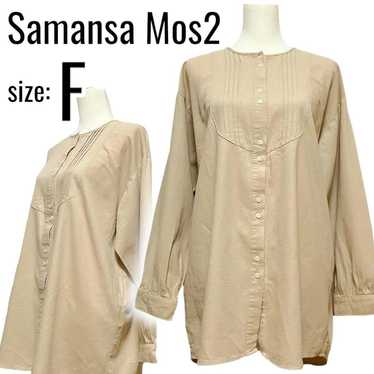 Samantha Thavasa Cotton Tunic (F) Earth Color Off… - image 1