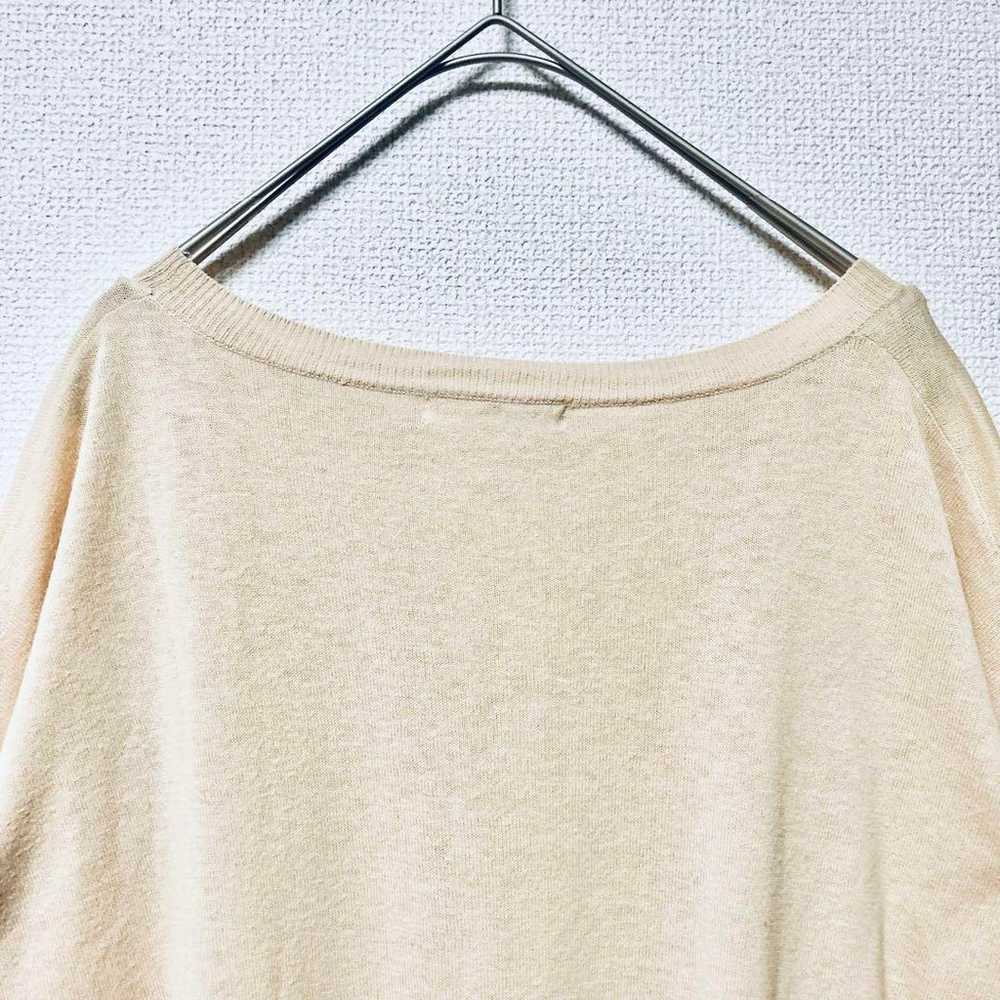 ■ Summer Knit Linen Cotton Beige Dolman Sleeve - image 10