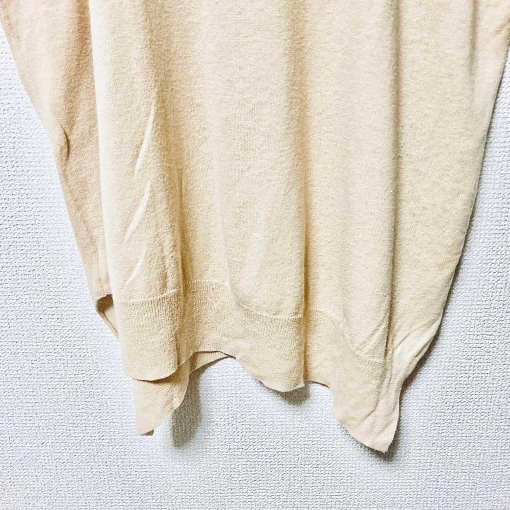 ■ Summer Knit Linen Cotton Beige Dolman Sleeve - image 11