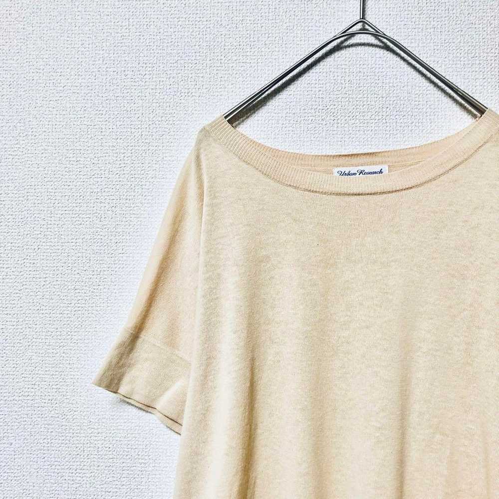 ■ Summer Knit Linen Cotton Beige Dolman Sleeve - image 2