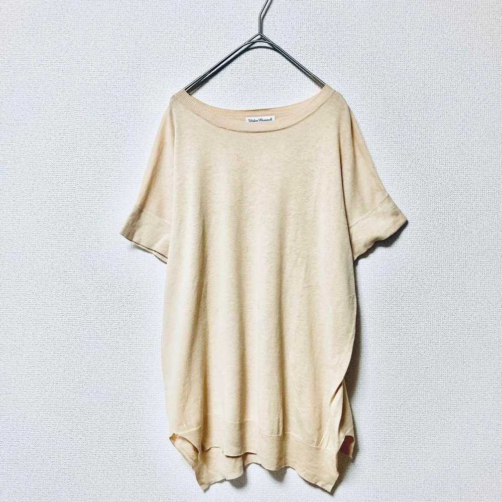 ■ Summer Knit Linen Cotton Beige Dolman Sleeve - image 5